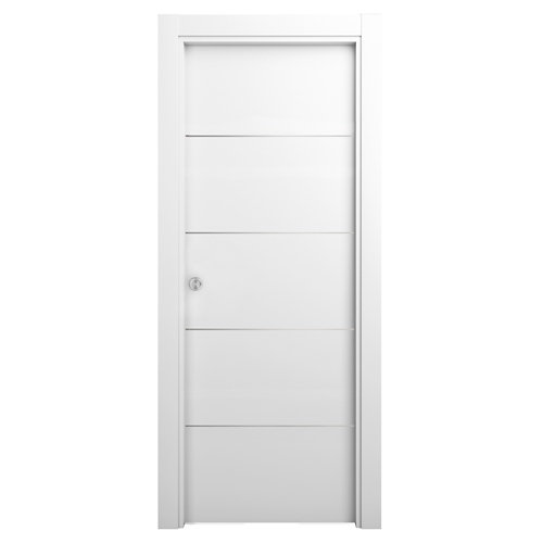 Puerta corredera ciega parís blanca de 73 cm