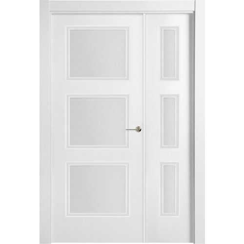 puerta sofía roble de apertura izquierda de 145 cm 25 puerta mónaco blanco de apertura izquierda de 125 cm