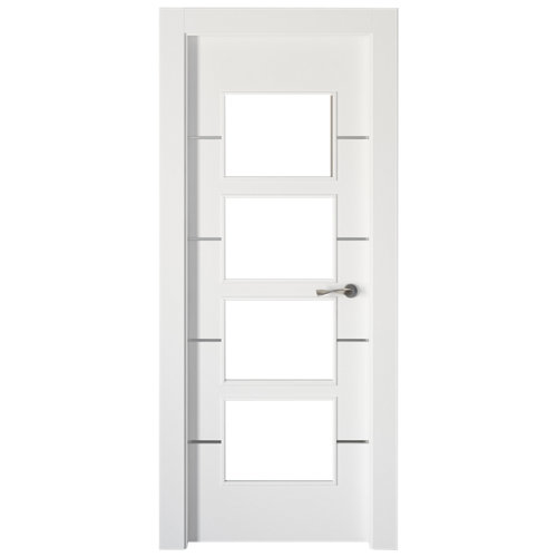Puerta de interior corredera viena wengué de 82.5 cm 23 Puerta parís blanco de apertura izquierda de 72.50 cm