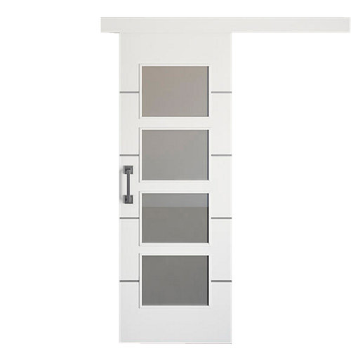 Puerta de interior corredera paris blanco de 72.5 cm