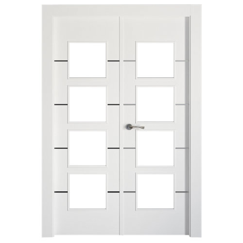 puerta quevedo gris de apertura izquierda de 82.5 cm 27 Puerta parís blanco de apertura derecha de 115.00 cm