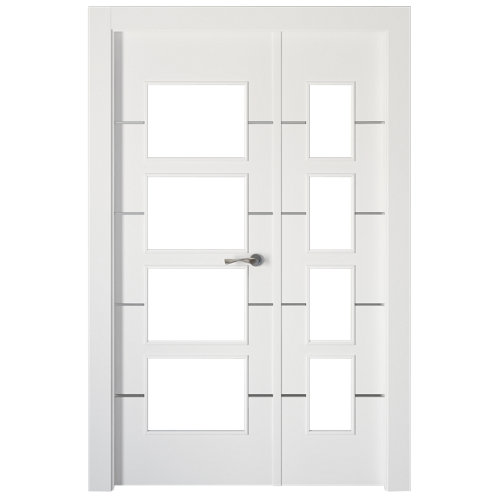 Puerta parís blanco de apertura izquierda de 125.00 cm