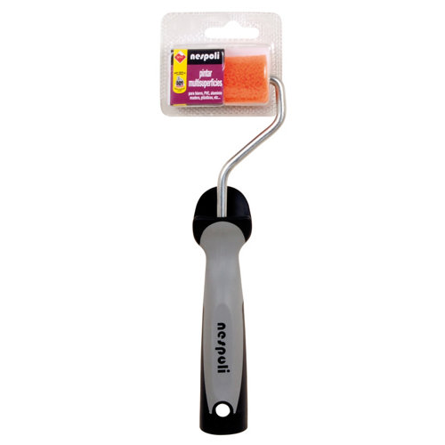 Pack de 12 lijas rulo pluma pintura y barnices 17 Rodillo de teflón para multisuperficies de 6 cm nespoli