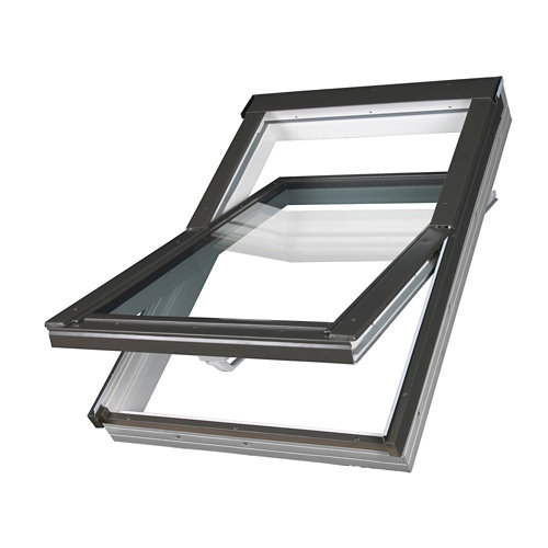 Puerta noruega blanco de apertura izquierda de 62.5 cm 25 Ventana de techo pivotante manual de 114x140 cm