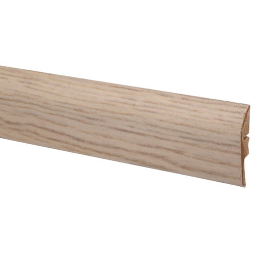 Escalera 1/4 de giro long uso interior ancho 75 cm acabado blanco/natural 27 Perfil desnivel galparket 240 cm roble blanco