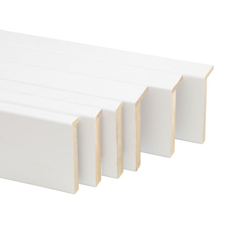 Armario spaceo home osaka gris oscuro abatible interior blanco 240x160x60cm 27 Kit de 5 tapetas en l de madera blanco 80 x 10/12 mm