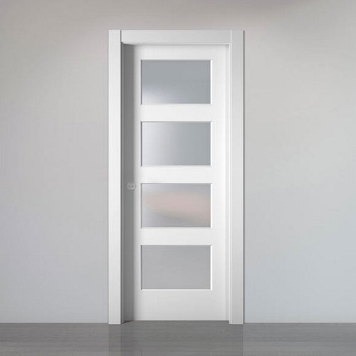 Puerta de interior corredera noruega roble de 62.5 cm 26 Puerta de interior corredera bosco blanco de 72.5 cm