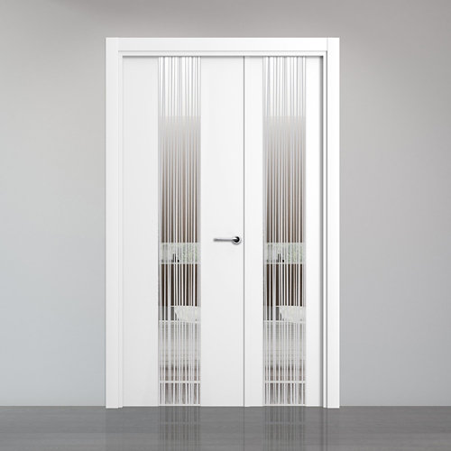 Revestimiento de pared de pvc serie element 3d grosfillex 28 Puerta quevedo blanco de apertura izquierda de 125.00 cm