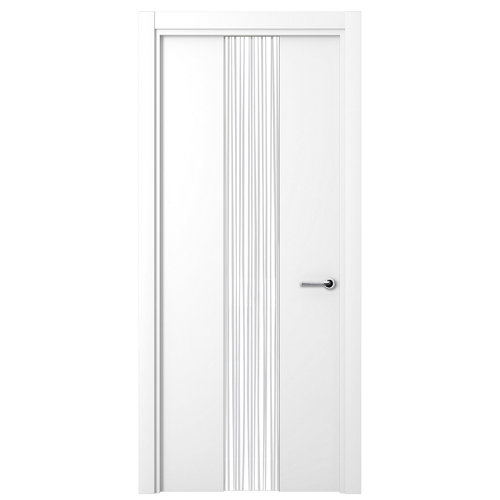 Kit de 3 molduras mdf roble 50 x 10 mm 24 puerta quevedo blanco de apertura izquierda de 72.5 cm