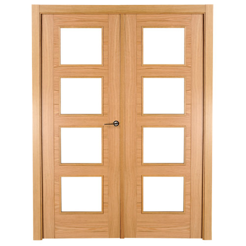 puerta noruega roble de apertura izquierda de 145 cm