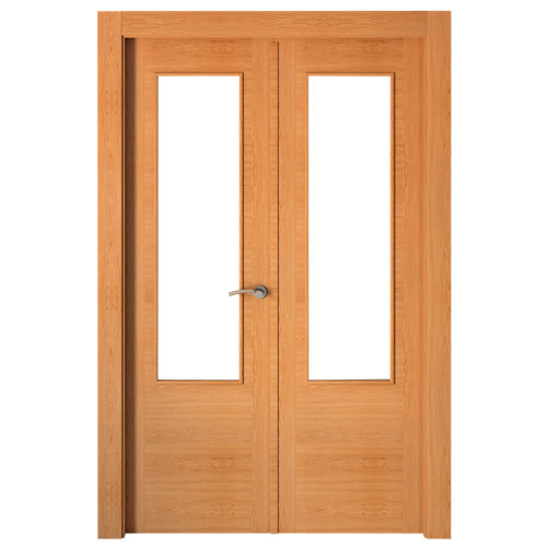 Puerta de entrada acorazada 300 viena derecha roble/blanco de 90.3x208 cm 28 puerta niza roble de apertura izquierda de 105 cm