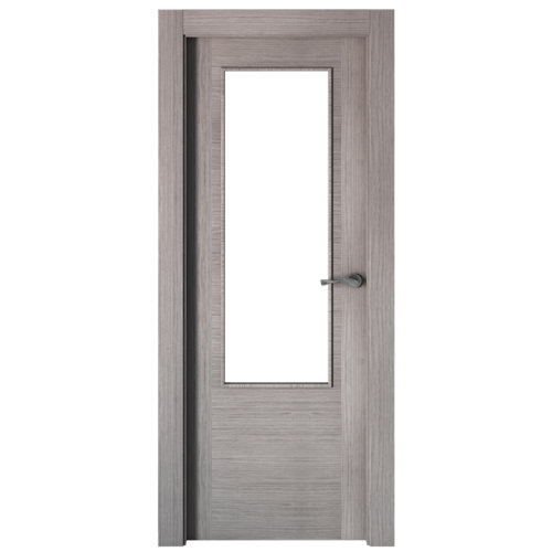 Puerta acristalada berna acacia 110x72,5 cm d 27 puerta niza gris de apertura izquierda de 62.5 cm