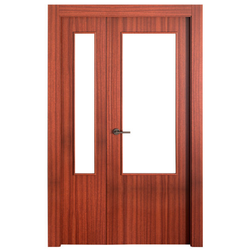 Puerta de entrada acorazada 300 roble/blanco izquierda de 90.3x208 cm 26 puerta lisboa sapelly de apertura derecha de 115 cm
