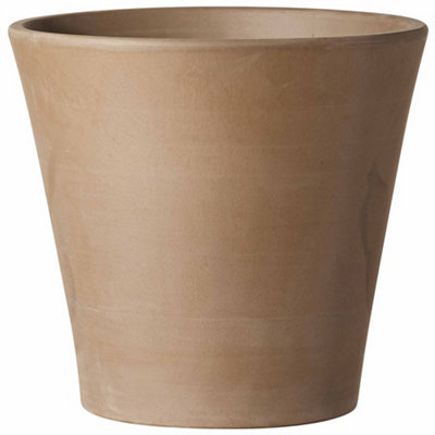 Maceta de cerámica Vaso cono gris 16 cm