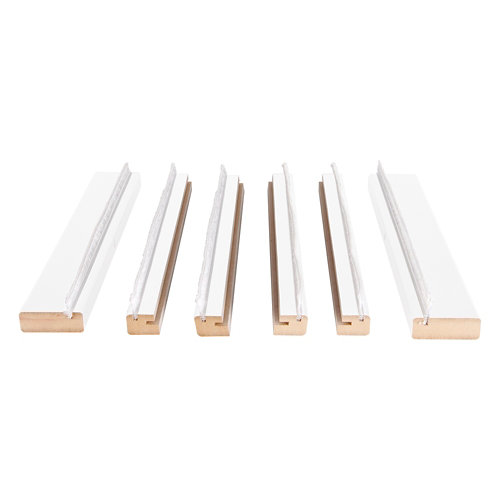 Kit de moldura para casoneto 105 mdf blanco para puerta corredera doble