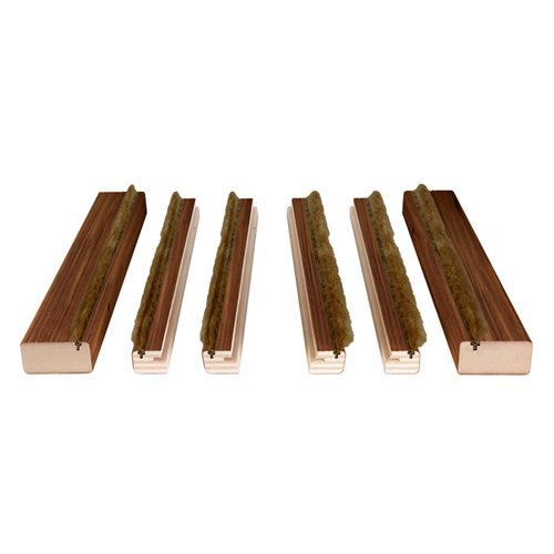 Kit de moldura para casoneto 105 mdf nogal para puerta corredera doble