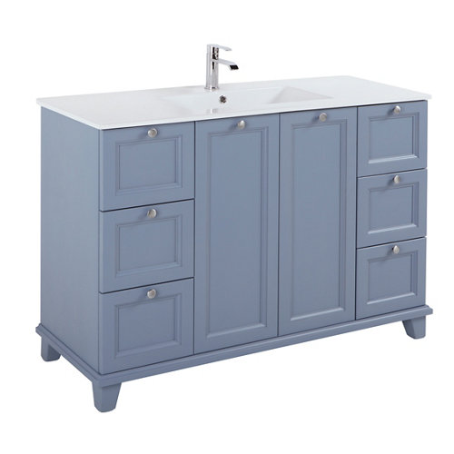 Mueble baño unike azul 122.3 x 46.6 cm