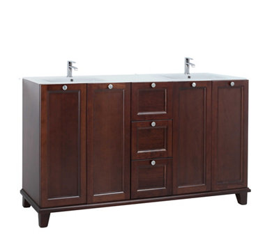 Mueble baño Unike nogal 152 x 46.6 cm · LEROY MERLIN