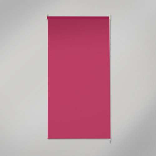 Estor enrollable opaco black out rosa de 90x250cm