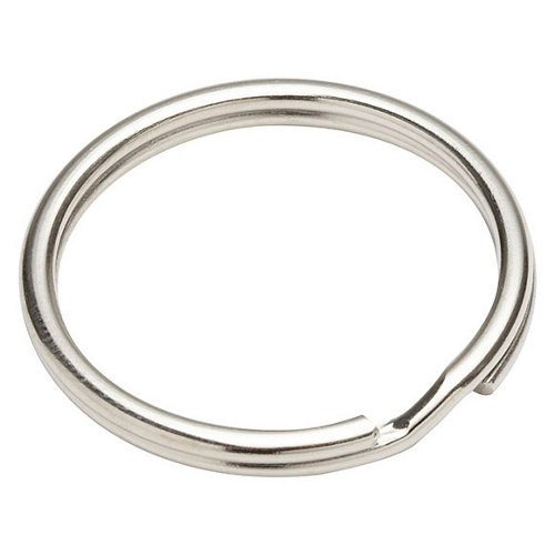 3 anillos acero niquelado 26 mm color plata.