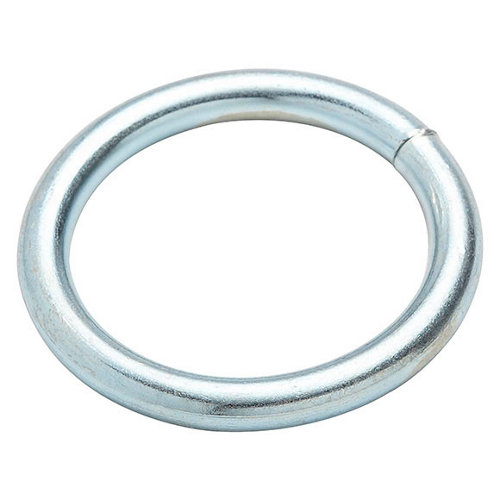 2 anillos acero zincado 6 mm color plata.