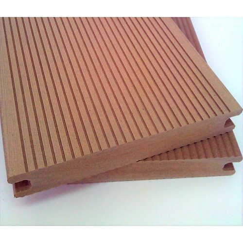 Lama de composite macizo marrón red wood 14x230 cm y 24 mm