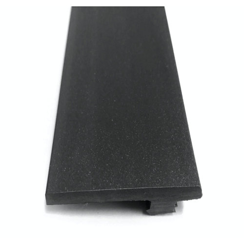 Remate lateral de composite negro 230x0,8x4,6 cm