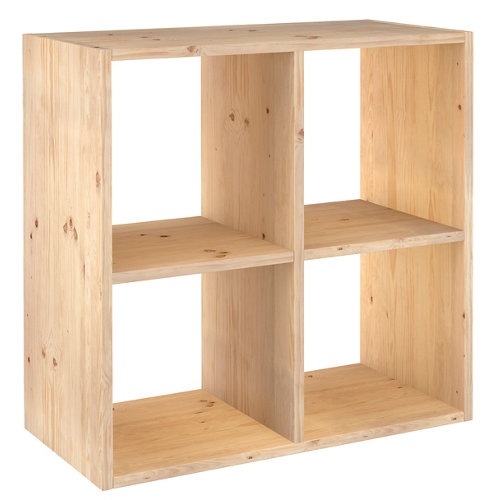 Viga en color blanco de 23 cm x 21 cm x 3 m 24 Estantería de madera en kit dinamic de 70,8x70,8x33 cm y 50 kg max, por balda