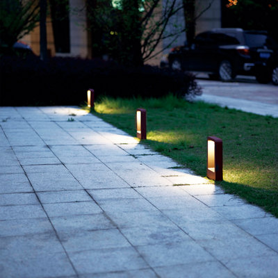 Baliza LED Iris 32 cm Óxido - Ver Precio en 【Leroymerlin】