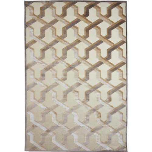 Alfombra beige viscosa provence 354 140 x 200cm