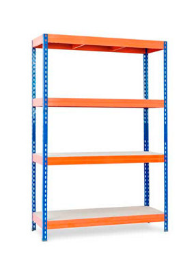 Estantería metálica en kit de acero de 60x150 cm y carga max. 430 kg por balda