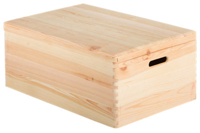 40 x 30 x 10 cm caja de manualidades y regalo caja de almacenamiento decorativa caja de recuerdos caja de madera natural Caja de madera con tapa 