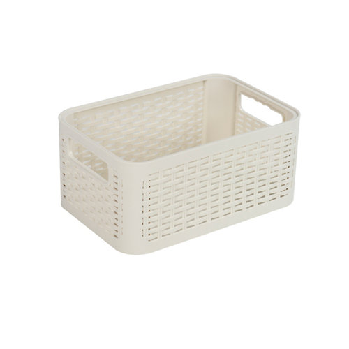 Cesta cottage blanco 19x13 cm