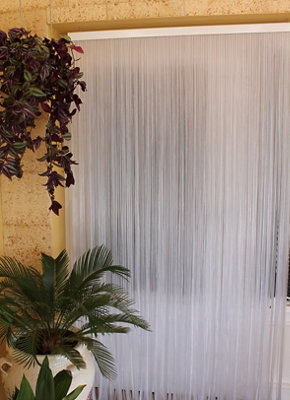 cortina transparente blanca 57 x 225 cm ESLIR Juego de 2 cortinas correderas con trabillas 2 unidades 