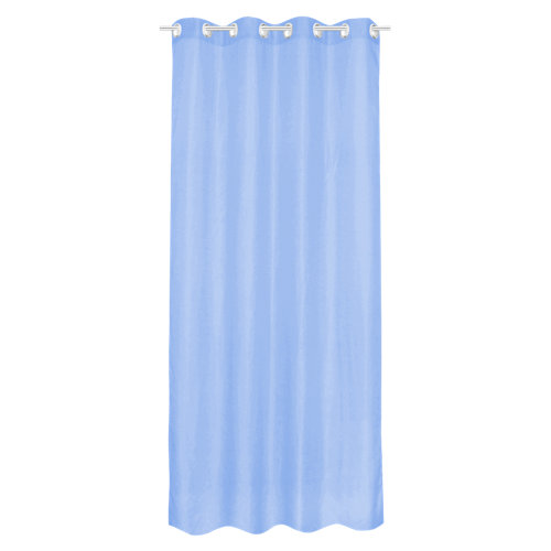 Cortina polyone con motivo liso azul de 280 x 140 cm