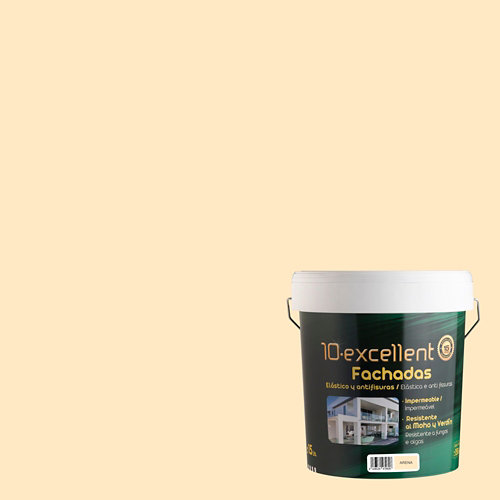 Pintura para fachadas elastica 10excellent arena mate 15l