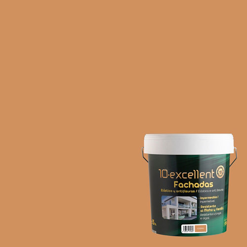 Pintura para fachadas elastica 10excellent cuero mate 15l