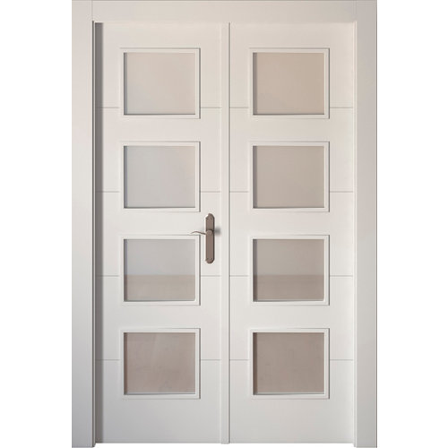 Kit de peldaños ring para escalera de diametro 118cm cromo/nogal 24 puerta lucerna blanco de apertura izquierda de 145 cm