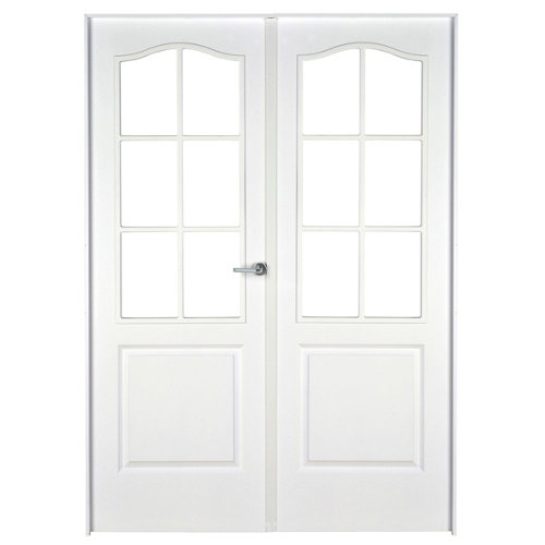 Puerta con cristal bari plus blanca 6x2x82,5 cm d 25 puerta praga blanco de apertura izquierda de 125 cm