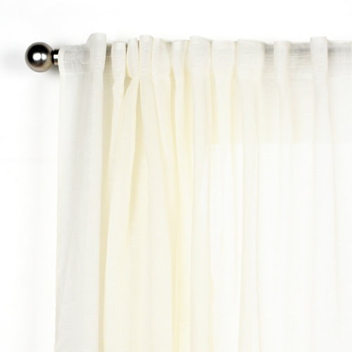 Cortina abby con motivo liso blanco de 280 x 200 cm