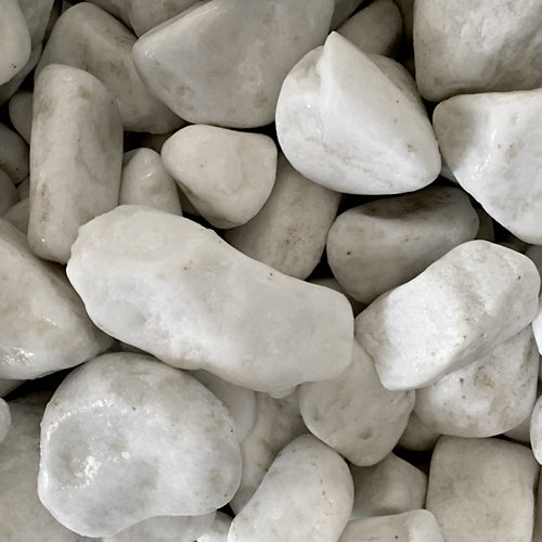 Saco de piedra calcárea rodada blanco 1000kg 20 y 40 mm