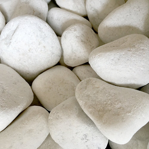 Saco de piedra calcárea rodada blanco 1000kg 40 y 60 mm