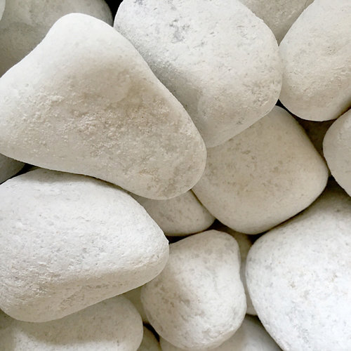 Saco de piedra calcárea rodada blanco 1000kg 60 y 100 mm