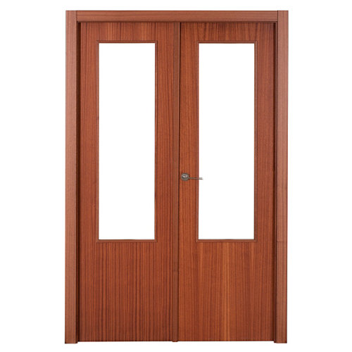 puerta canarias wengué de apertura izquierda de 82.5 cm 25 puerta lisboa sapelly de apertura derecha de 125 cm