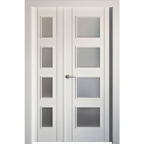 Perfil aluminio artens 166 cm gris mod009 28 puerta noruega plus blanco de apertura derecha de 125 cm