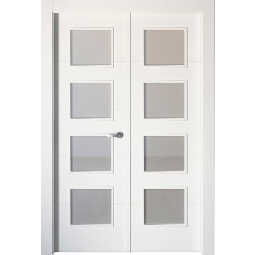 Puerta lucerna plus blanco de apertura izquierda de 145 cm