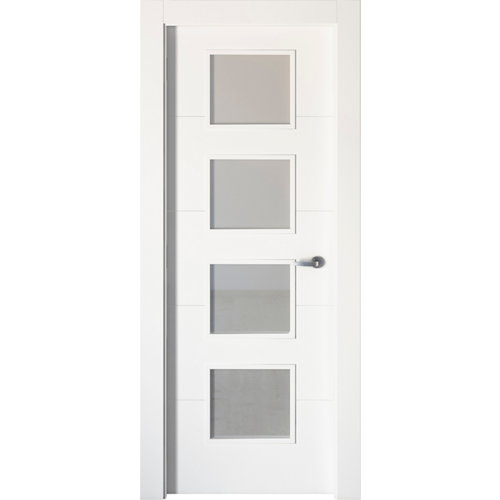 Puerta de interior corredera oslo roble de 72.5 cm 23 puerta lucerna plus blanco de apertura izquierda de 72.5 cm