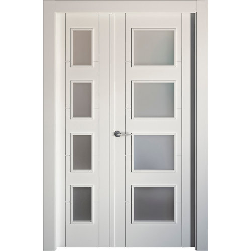 Puerta noruega plus blanco de apertura derecha de 105 cm