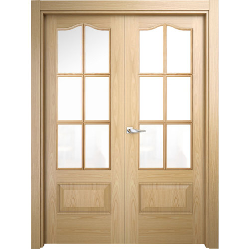 Puerta doble acristalada lucerna premium blanca i 9x125 cm 24 puerta roma roble de apertura derecha de 125 cm