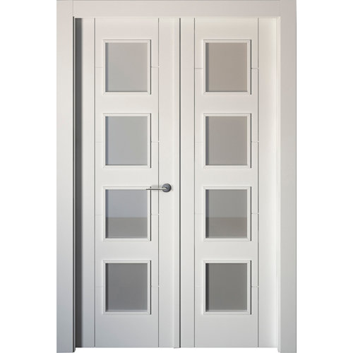 Puerta doble acristalada lucerna premium blanco d 7x115 cm 28 puerta noruega plus blanco de apertura izquierda de 125 cm